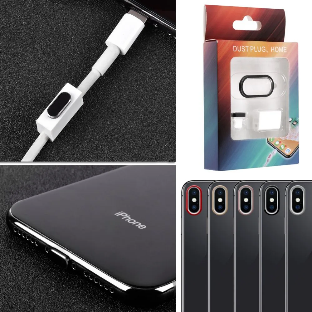 Sanheshun 3 in 1 Metal Rear Camera Lens Cover Screen Protector+ Anti Dust Plug+Plug Cap For iPhoneX Pantalla Film | Мобильные