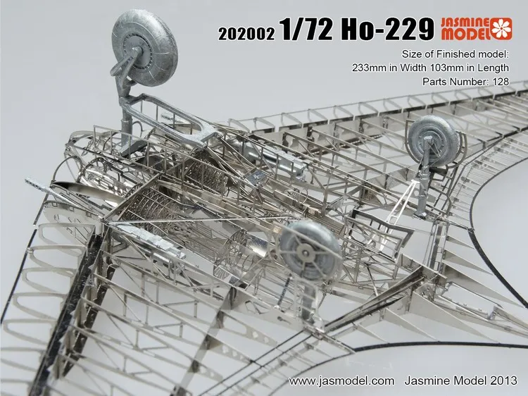 MMZ модель Jasmine 3D металлическая головоломка 1/72 Horten Ho-229 полная PE модель сборки Металлическая Модель Набор DIY 3D лазерная резка модель головоломка