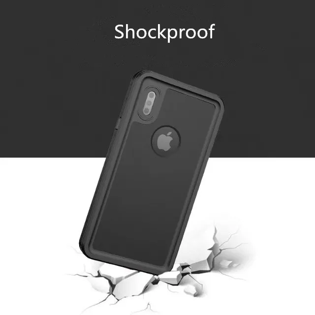 للبيع 10 قطعة الأصلي IP68 للماء الوسخ مقاومة تحت الماء السباحة الهاتف حالة ل أبل فون X للصدمات عدم الانزلاق غطاء كوكه