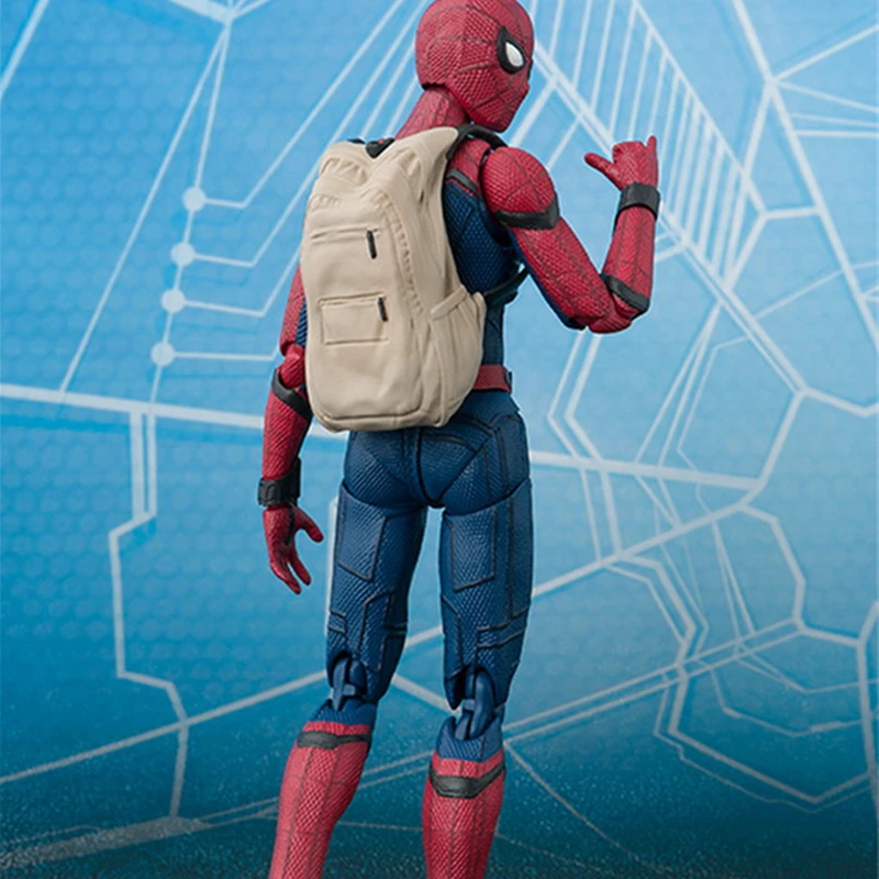 1pc/lot Spiderman Action Figures Spider man with School Bag Red Full Joint Moveable Collection Model Figure Toys For Kids 15cm | Игрушки и