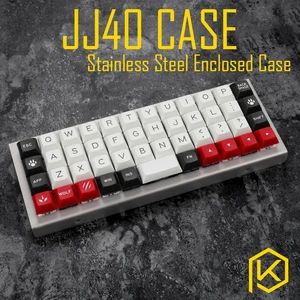stainless steel bent case for jj40 40% JJ40 custom keyboard enclosed
case upper and lower case also can support planck