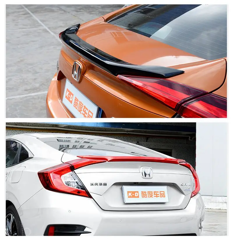 MONTFORD для Honda Civic 10 поколения 4dr Седан 2016 2017 ABS пластик Неокрашенный праймер цвет