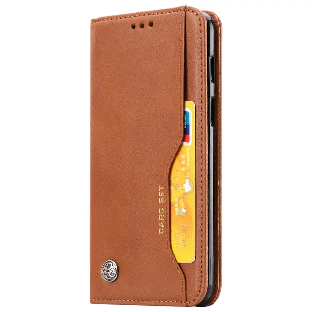 Коричневый Роскошный кожаный бумажник Etui для Coque samsung A80 Чехол samsung A 80 чехол для телефона флип для samsung Galaxy A80 чехол Galaxy A90 Броня - Цвет: Коричневый