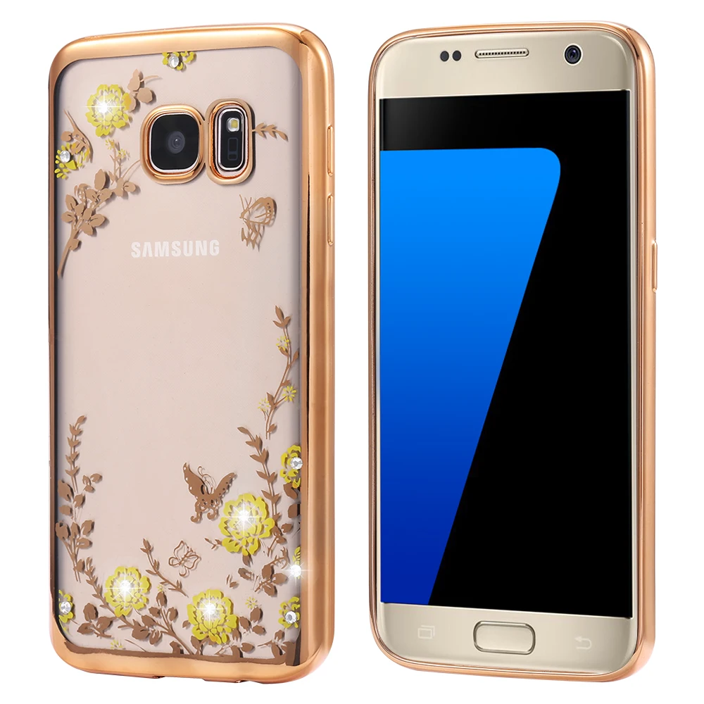 KISSCASE Алмазный чехол для samsung Galaxy A5 A3 A7 2016 роскошный блестящий цветочный Note 5 4 3