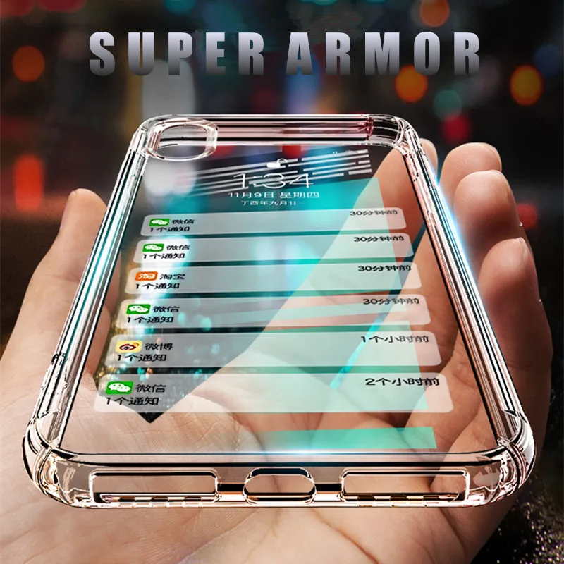 Fashion Shockproof Clear Silicone Protect Cover For iPhone X XS Max XR Case Soft TPU 6s 6 7 8 Plus 5 5S |