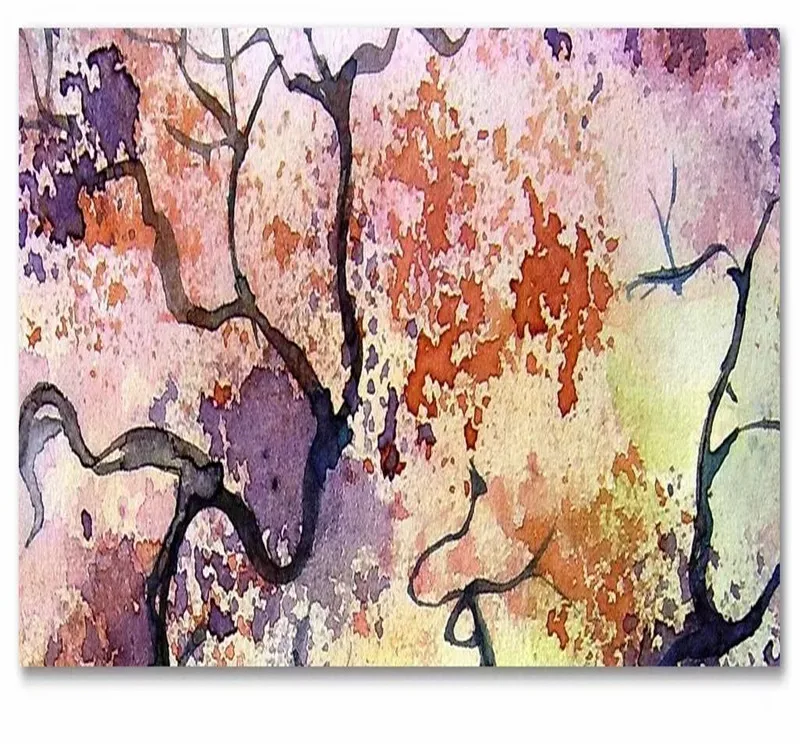 

Custom 3D Wallpaper Mural Personality Watercolor Bedside Sofa Living Room TV Family Art Silk Waterproof Wallpaper