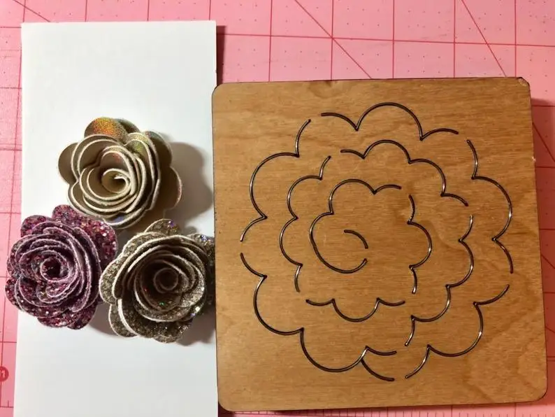 Рулонный цветок кожаный резак diy роза дерево высечки плесень аксессуары для кожи