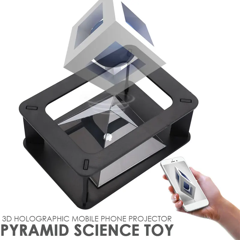 2019 забавная 3D проекция голограммы камеры образовательная пирамида для волшебных