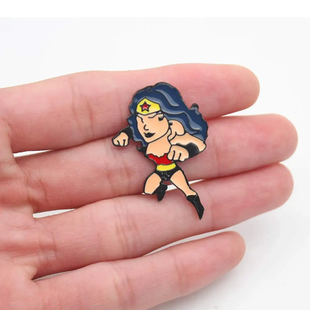 Wonder Woman значок DC Justice League металлическая твердая эмалированная брошка на лацканы