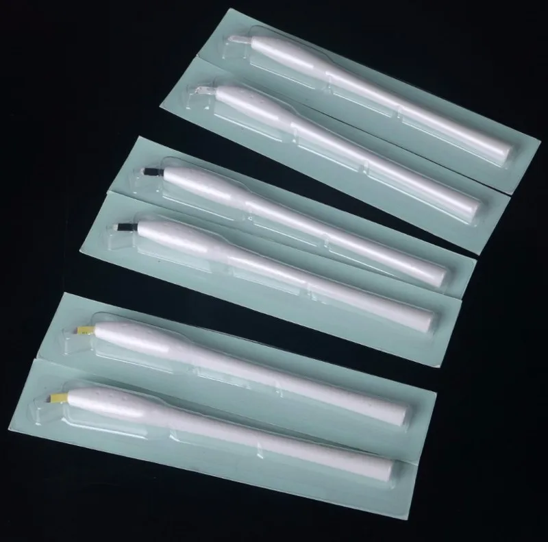 10 шт. одноразового использования для бровей ручка микроблейдинга с 7/12/14/17/18u иглы