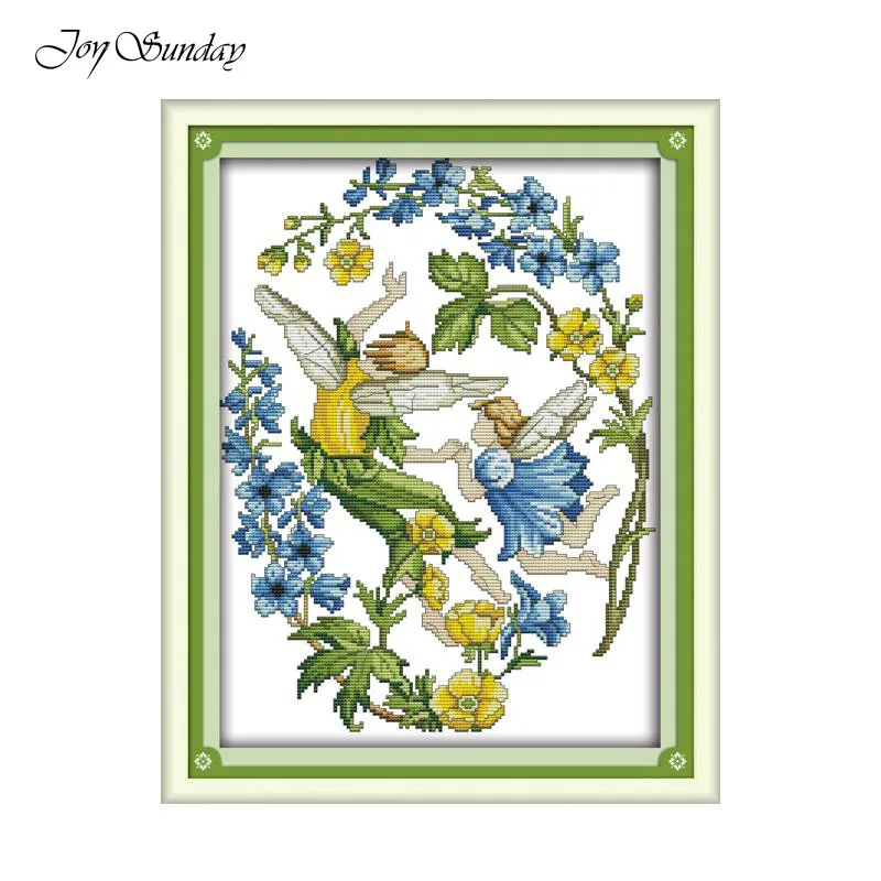 Joy Sunday Cross stitch Cartoon Cotton drawing Flower Faerie Cross stitch patterns DIY DMC Cross stitch Sets For Embroidery kits - Цвет: Cross Stitch-C527