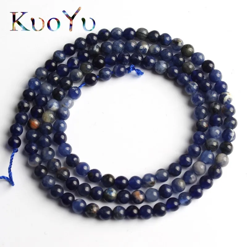 Blue sodalite Натуральный Камень лабрадорит Агаты тигровый глаз кварцевые бусины Круглые свободные бусины для самостоятельного изготовления ювелирных изделий браслет 15 ''нить 2 мм 3 мм - Цвет: Blue sodalite