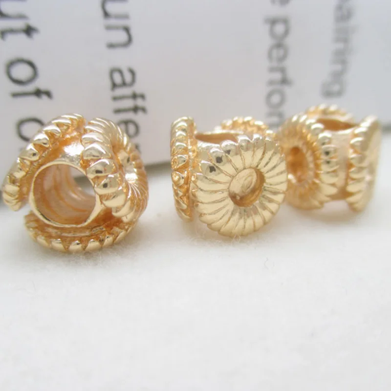 K цвет золотой медь Подсолнух прокладка большого отверстия бусины для