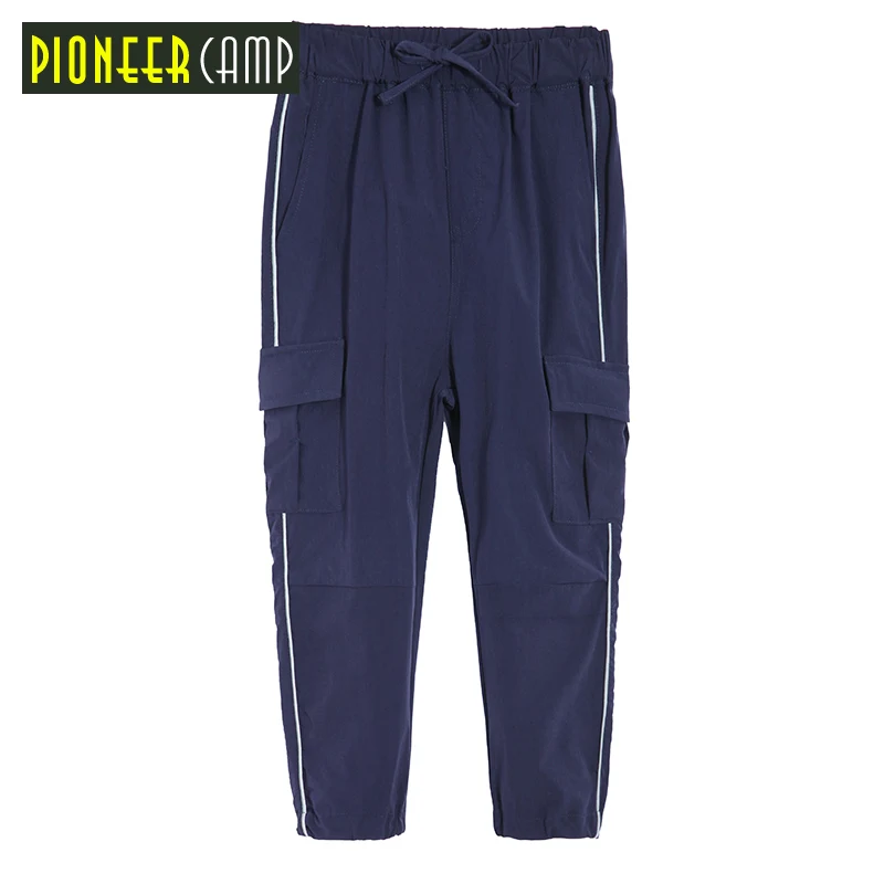 Pioneer Kids/быстросохнущие штаны для мальчиков одежда в белую полоску спортивная