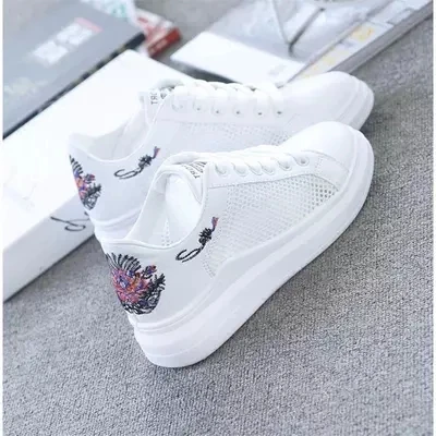 Новый личное обаяние сетка ажурная белые туфли дикие студенты корейской версии