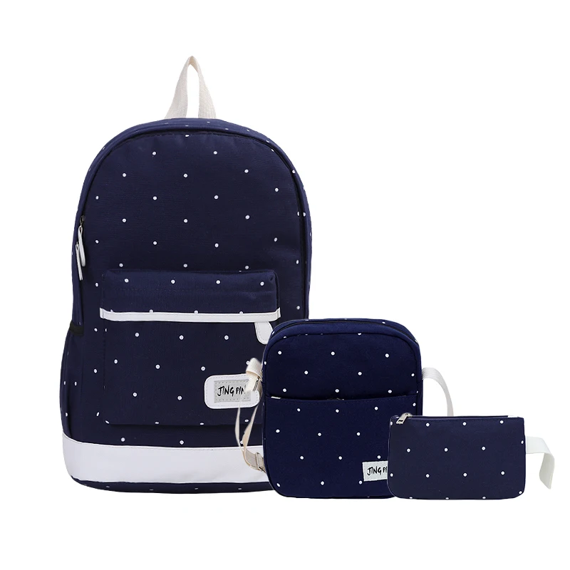 рюкзак женский в горошек рюкзаки женские 3 шт./компл. холст женщины для девочек