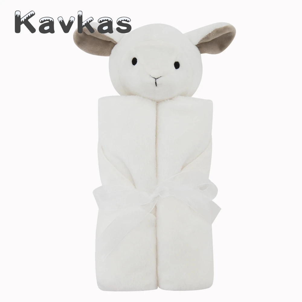 PS8034 Kavkas детские одеяла 76*76 см для новорожденных милый кролик мягкий теплый Colar пеленать детское банное полотенце для малышей Постельные принадлежности Одеяла - Цвет: PS8034