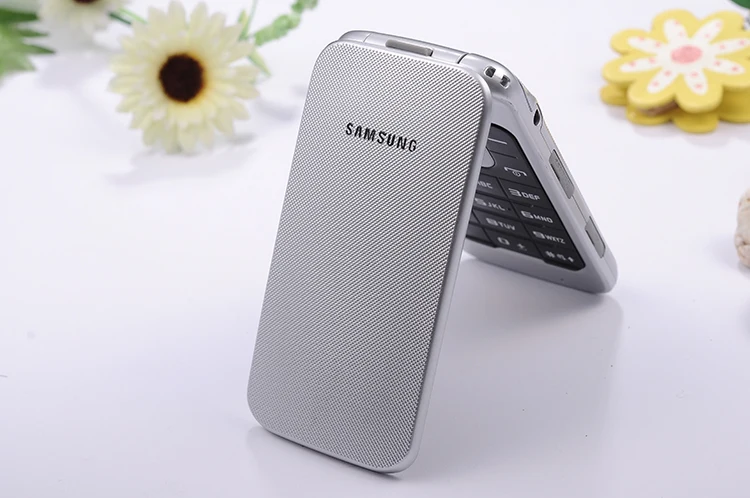 Разблокированный мобильный телефон SAMSUNG C3520 Bluetooth FM радио Флип C3520 сотовый телефон