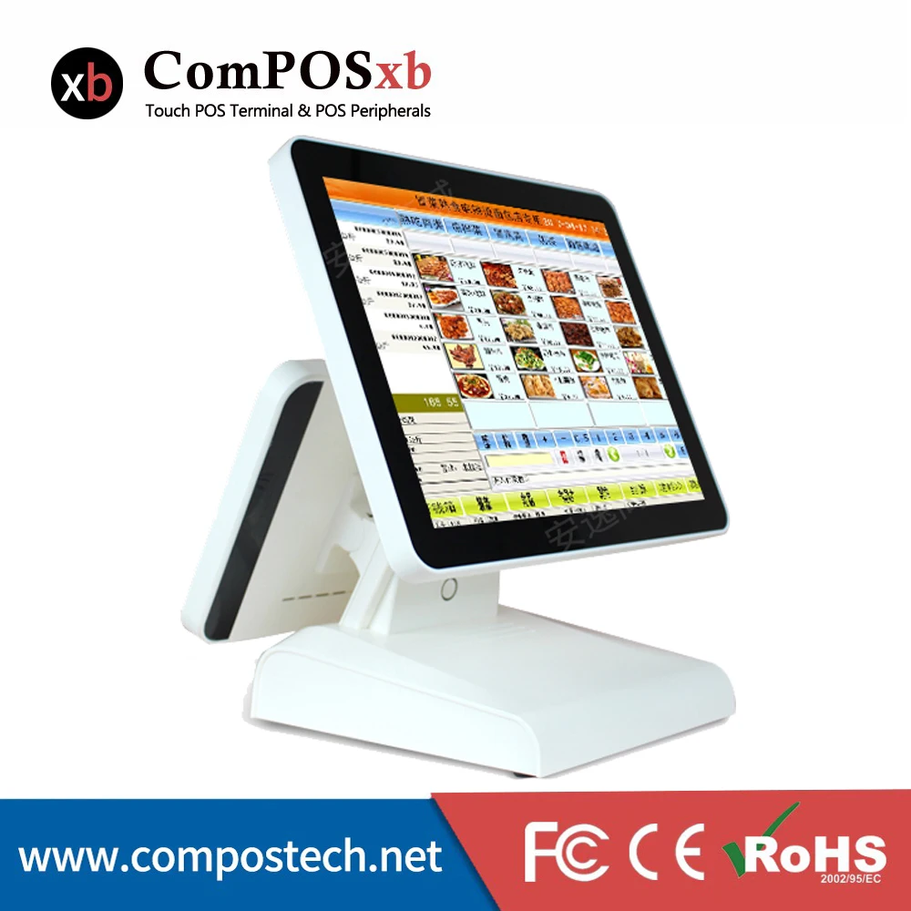 POS-терминал Windows двойной экран POS-системы емкостный сенсорный кассовый аппарат с