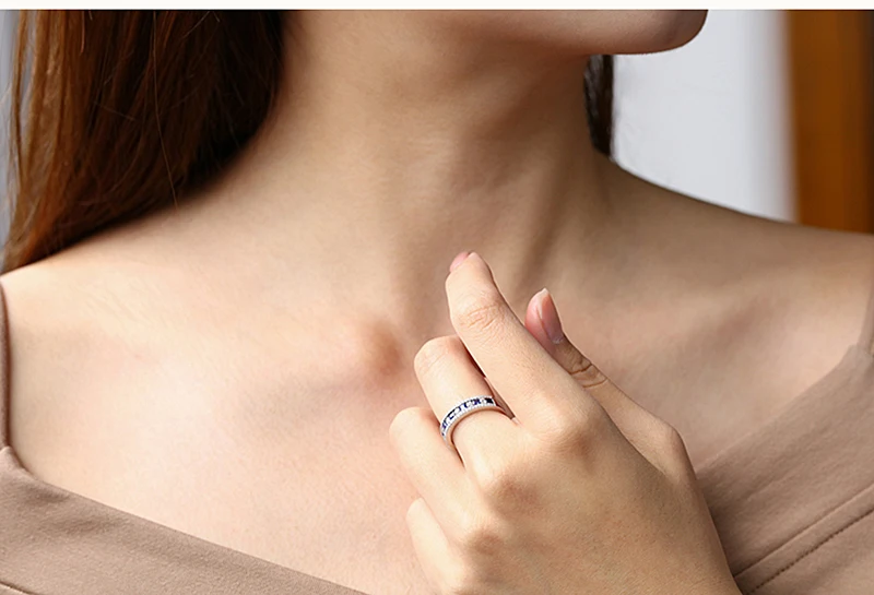 0,4 cttw натуральный драгоценный камень сапфир обручальное 18 k белого золота Настоящее Помолвочные кольца с бриллиантом для Для женщин Украшенные Юбилей подарок