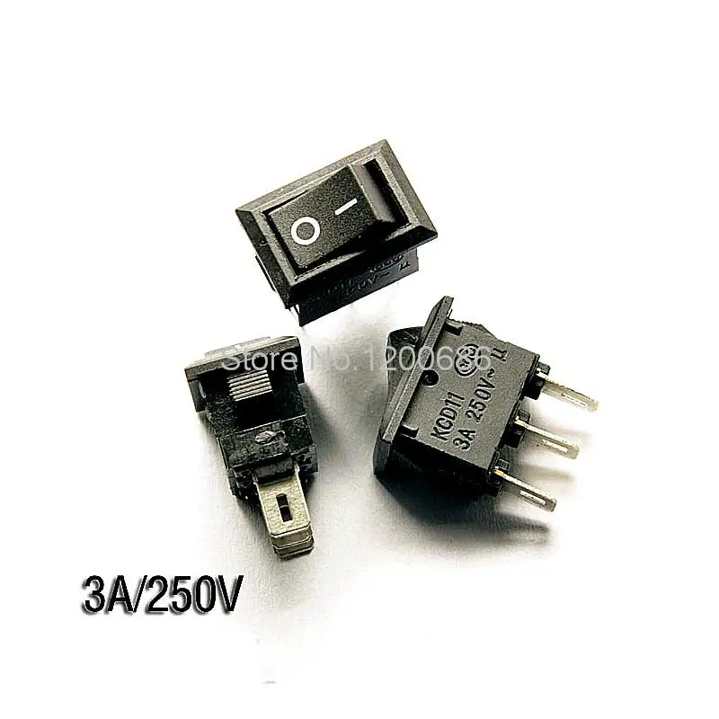 

Rocker switch black 3 feet 2 files rocker switch 15MM * 10MM 3A / 250V