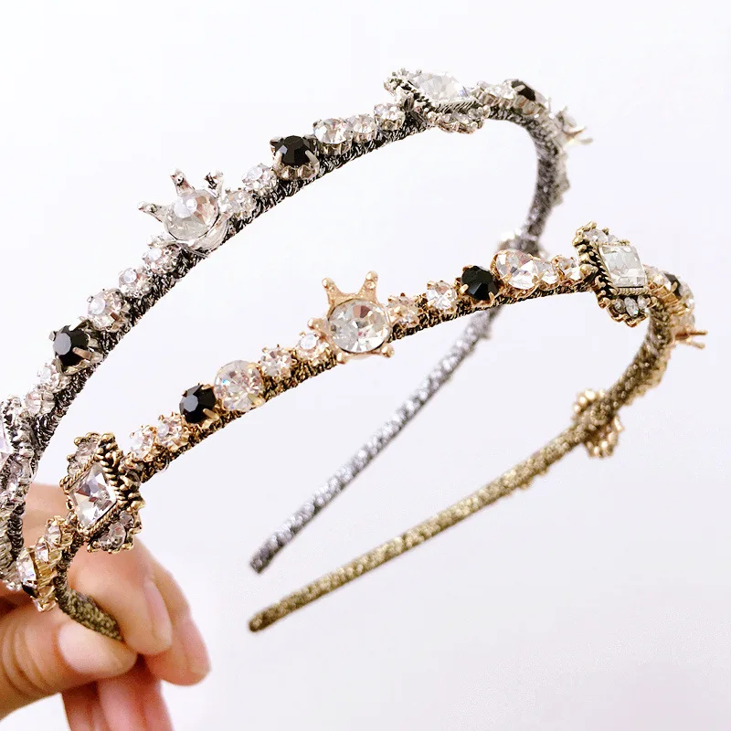 

Women Hair Hoops Rhinestone Peal Headband Rhinestone Princess Hairband Girls Dance Party Sexy Boutique Hair Accessories