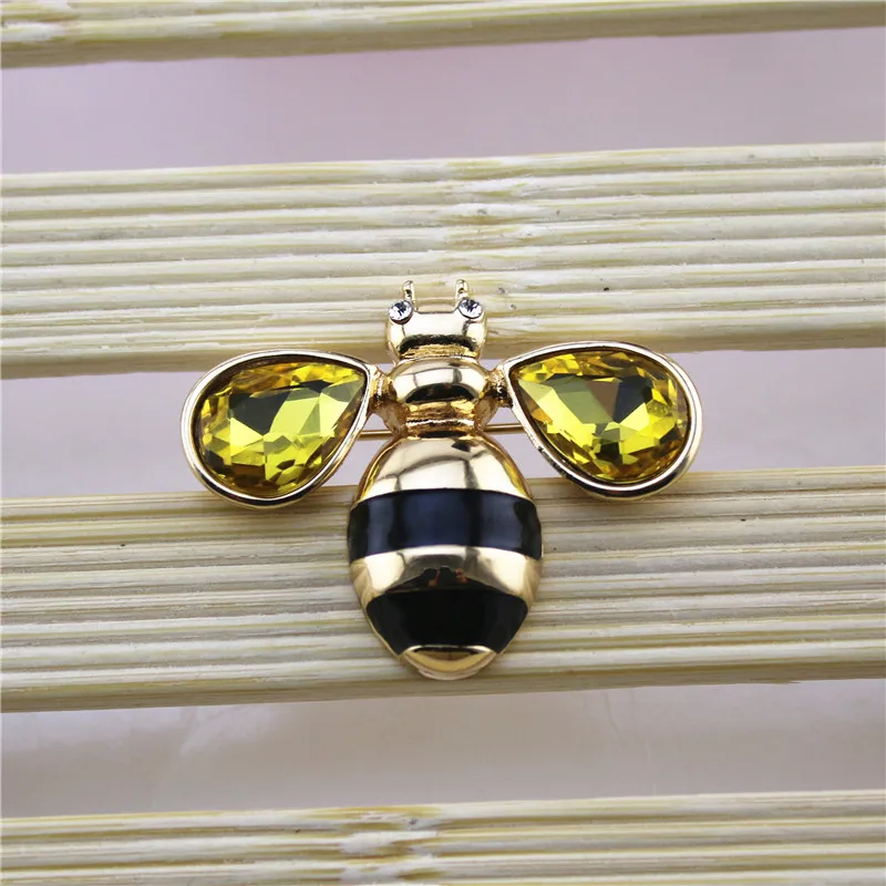2020 животное насекомое Стиль Мода сплав эмаль пчела инкрустированная с капельным