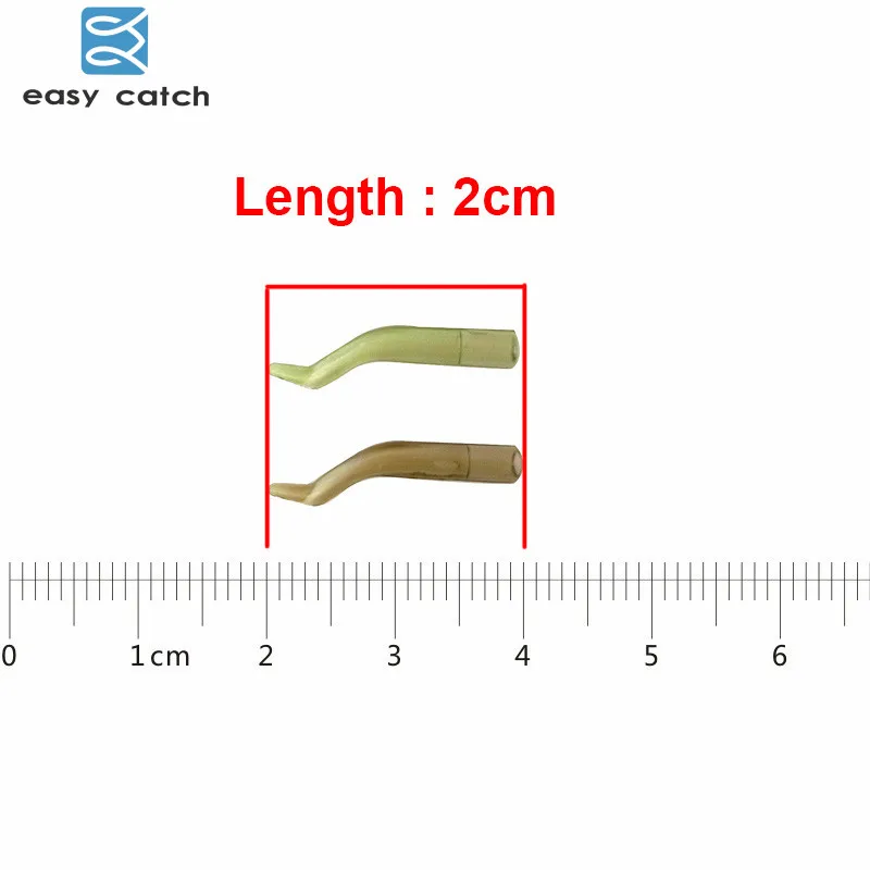 Легко ловить 20 шт 2 см карп рыболовные крючки рукава светло коричневый зеленый