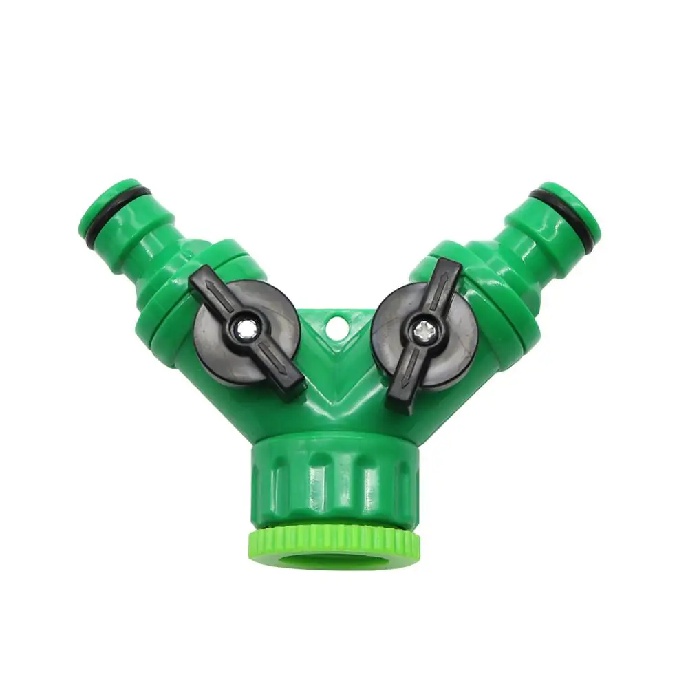 Green with Black Сад крана 2-ходовой клапан крана 5/" быстрый разъем, 3/4" женские резиновые сапоги с орошённые клапаны сплиттер полива Разъем 1 комплект - Цвет: Green with Black