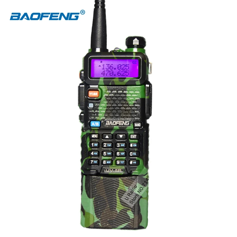 Рация BAOFENG с литий ионным аккумулятором 3800 мА/ч камуфляжная 136 174/400 520 МГц