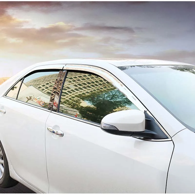 1 комплект новый хромированный козырек от солнца и дождя для Toyota Camry 2006 2011|Навесы