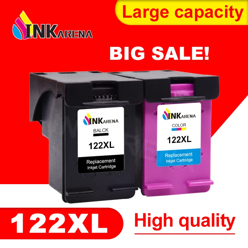 

Картридж INKARENA 122XL для принтера HP 122, Deskjet 2000, 2050, 2050s, 3000, 3050A, 3054, 1010, 1510, 2540