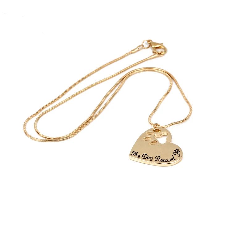 Ожерелье Моя собака спасла меня ожерелье с отверстиями цепочка