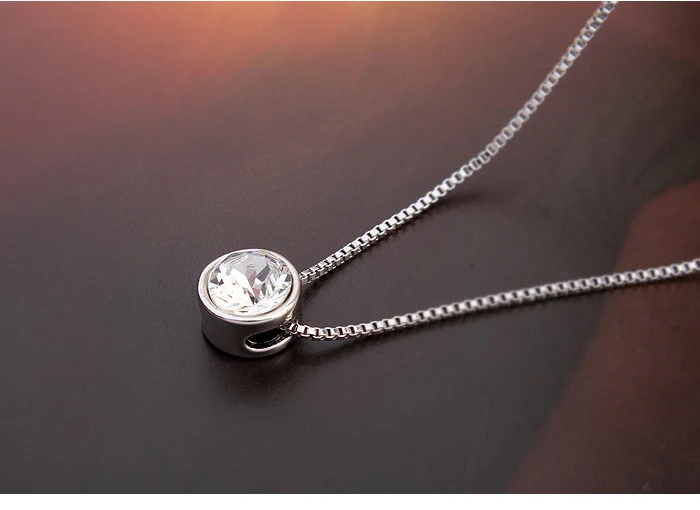 Malanda модный бренд круговой кулон круглый кристалл от Swarovski заявление Ожерелья для Для женщин Свадебные украшения подарок для девочки
