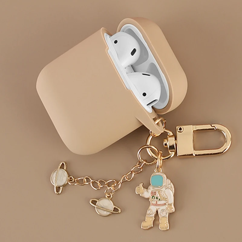 Роскошный силиконовый чехол с космонавтом для Apple Airpods аксессуары защитный сумка