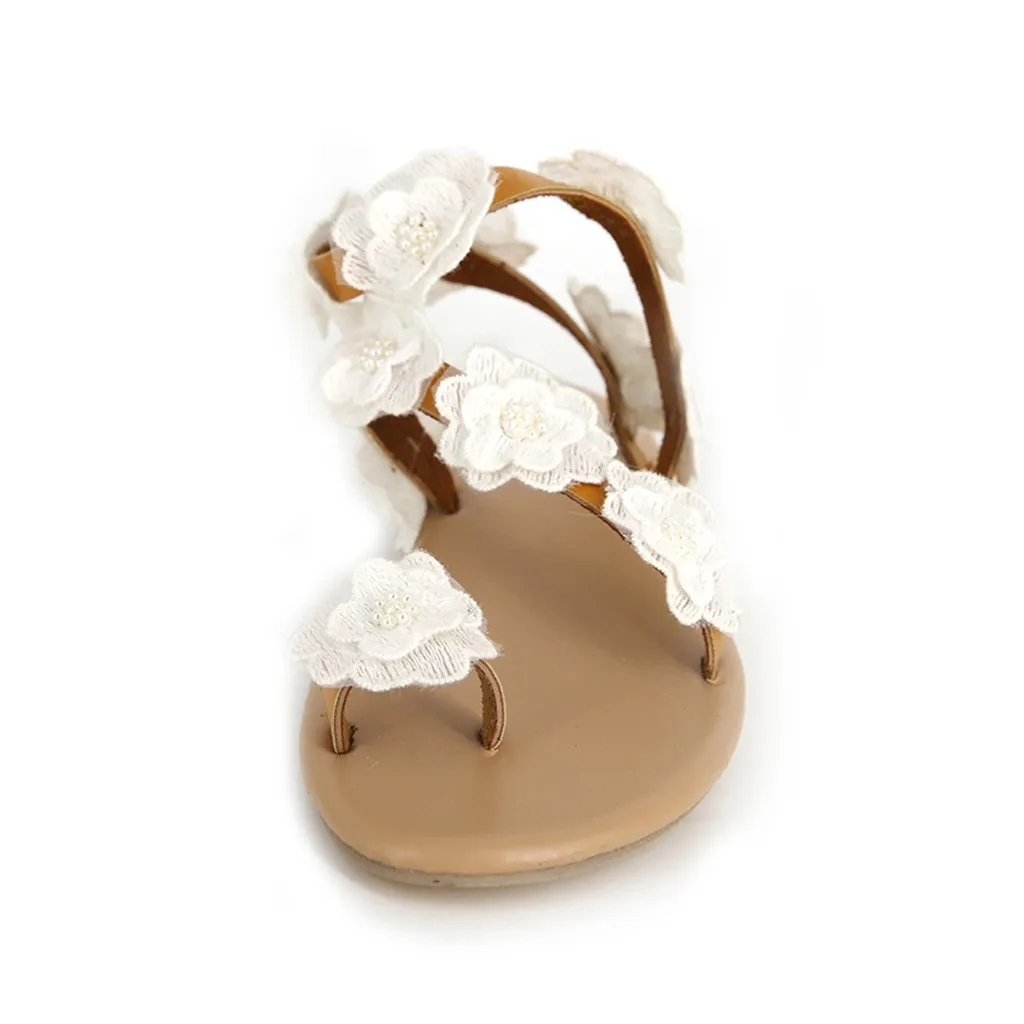 Сандалии SAGACE женские с цветочным принтом удобная летняя обувь на плоской подошве