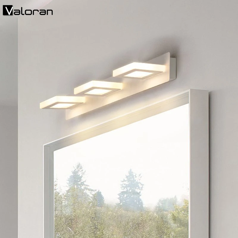 Wall lamps bathroom led mirror light AC85-265V White paint stainless steel wall sconces Indoor lighting direct creative aisle | Освещение