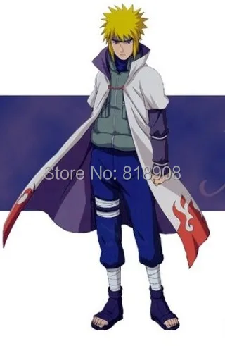 Naruto Yondaime Hokage Cloak White Dust coat Cosplay Costume Adult Halloween party clothes | Тематическая одежда и