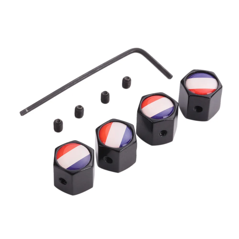 4 шт./лот флаг автомобильный спортивный логотип колеса шины клапан стволовые