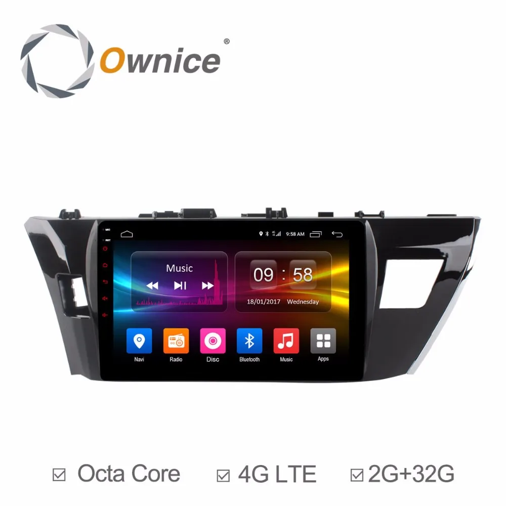 HD * 1024 Octa Core 2G RAM + 32G ROM автомобильный dvd плеер Android 6 0 для Toyota Corolla 2014 2015 Highlander VIOS YARiS L