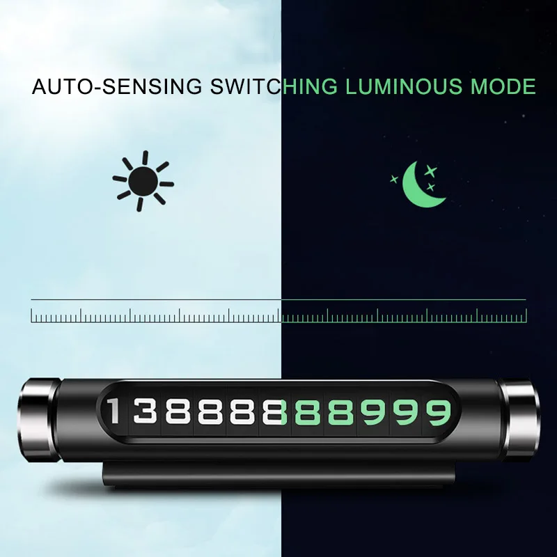 Автомобильная Временная парковочная карта поворотный номер телефона пластина