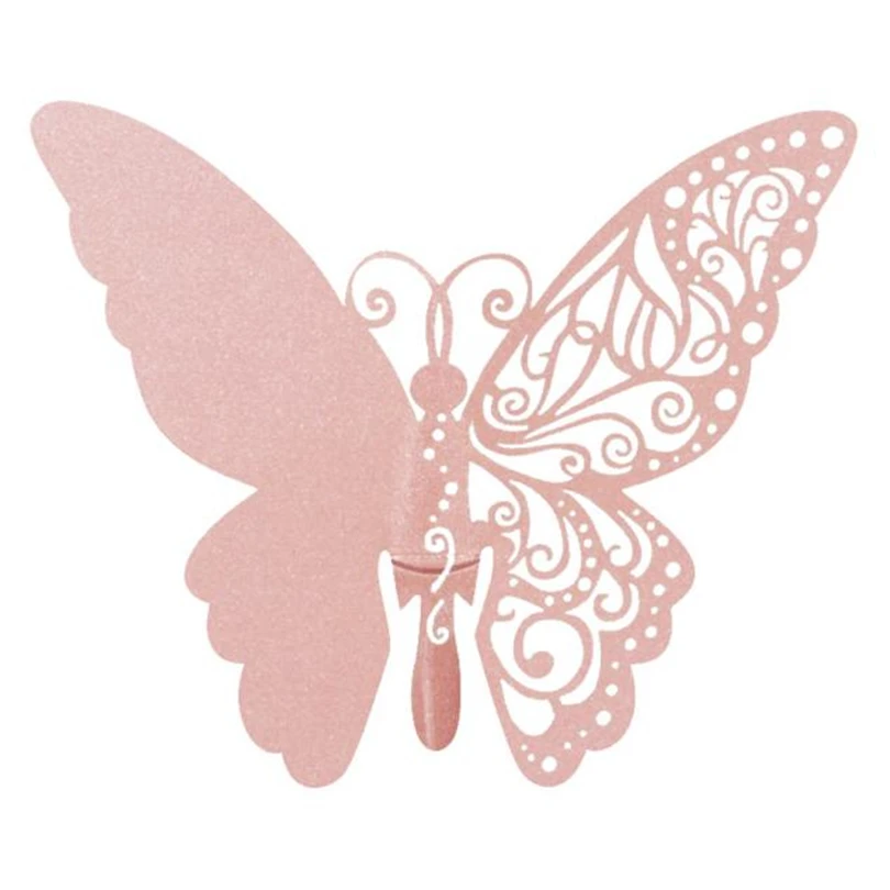 Новинка 50 шт. бумажная карточка с бабочкой бокалом вина для свадебной вечеринки