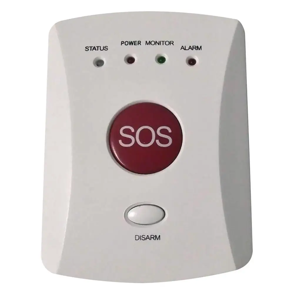 White Wolf-Guard 007EG Беспроводная GSM SMS SOS кнопочная панель один ключ тревожный для пожилых детей аварийная система охранной сигнализации для дома - Цвет: White