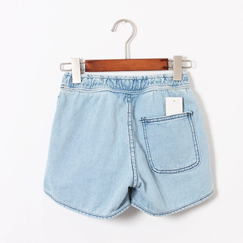 Женские короткие джинсы в Корейском стиле повседневные синие свободные