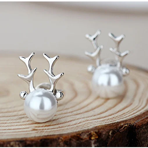 

YAAMEL Cute Girls Party Stud Earring Trendy 925 Sterling Silver Earrings Hiphop Birthday Gift Pearl Earrings For Christmas Day