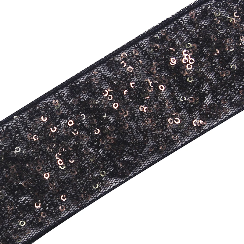 20 ярдов кружевная вышивка лента отделка бисером с блестками полоса кружева мотив