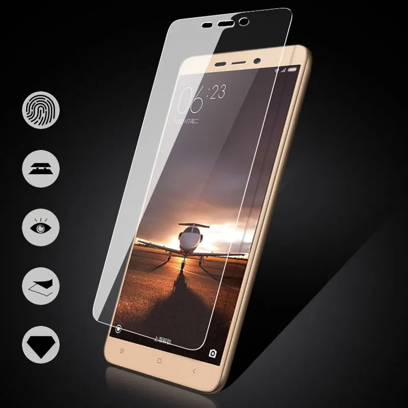 Защитный экран для Xiaomi Redmi Note 3 4 4X чехол 3s Pro закаленное стекло Xaiomi Mi5 Mi6 Glss |