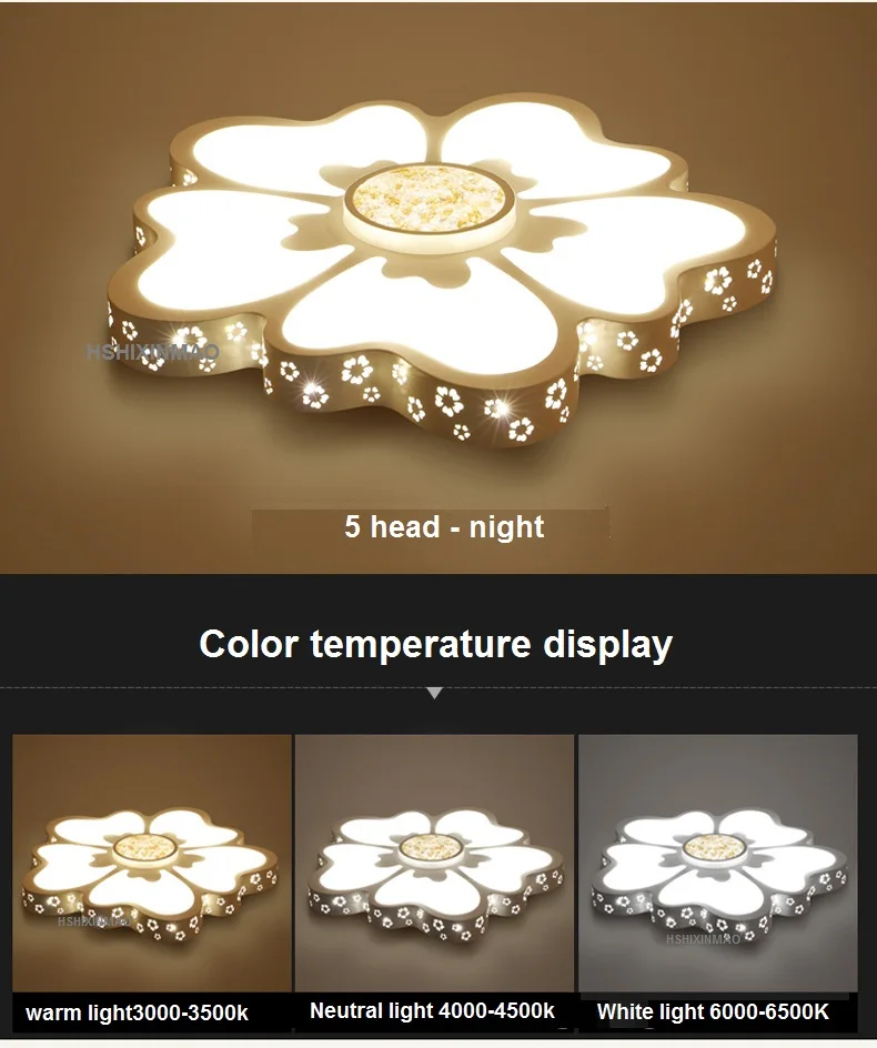 

Ultra - thin new flower - style living room ceiling lamps modern simple LED bedroom restaurant study Ceiling lights