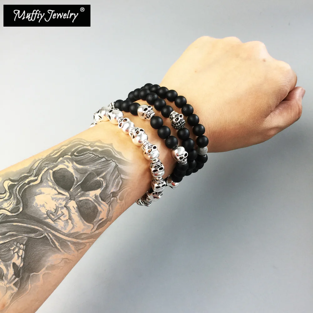 Крутой браслет с черепом DIY ювелирные аксессуары в стиле панк хорошее украшение