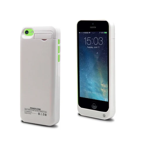 white 2200mAh Idealforce 4200/2200 мАч Внешний аккумулятор, запасное зарядное устройство, чехол, внешний аккумулятор для iPhone 5 5S 5c SE со стеклянным usb-кабелем - Цвет: white 2200mAh